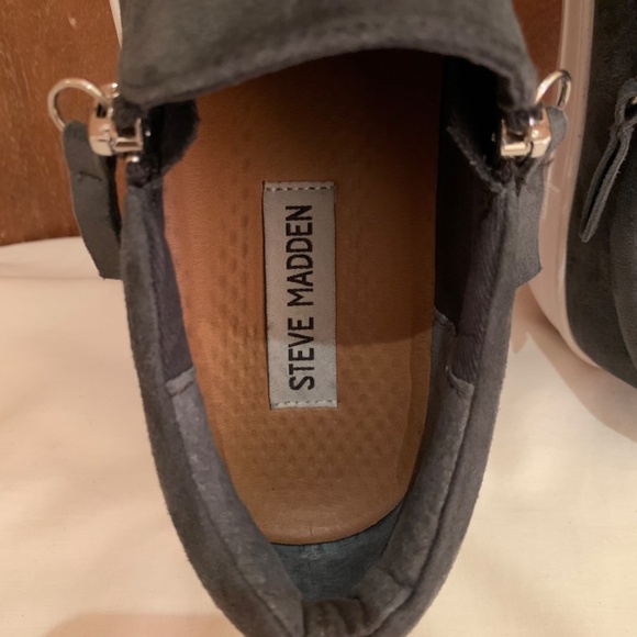 Steve Madden Glaammar Zip Platform Suede Sneakers Size 6.5M - Picture 12 of 15
